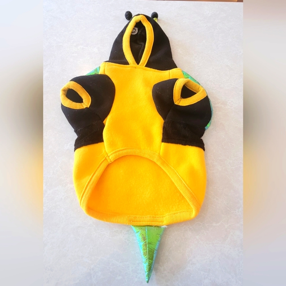 Pet Bumblee bee costume, black & yellow, xsmall - Picture 3 of 4